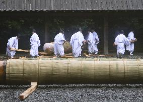 Rite at Ise Jingu shrine in Mie Pref.