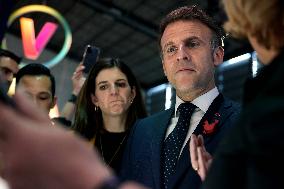 President Macron Visits The Viva Technology - Paris