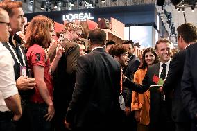 President Macron Visits The Viva Technology - Paris