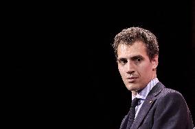 President Macron Debates With Arthur Mensch And Jensen Huang - Paris