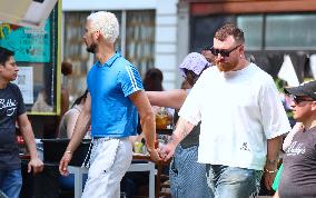 Sam Smith With His Boyfriend Out - NYC