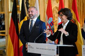 European Union s Ministers Of Culture Working Day - Paris