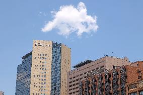 Institute of Science Tokyo Hospital exterior, logo and signage