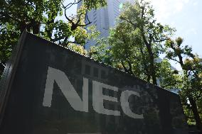 NEC signage and logo