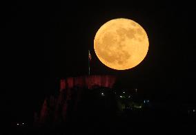 Strawberry Moon Over Turkey