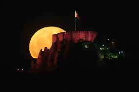 Strawberry Moon Over Turkey