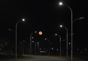 Strawberry Moon Over China