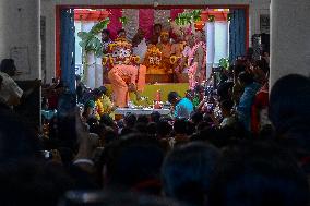 Ceremony of Bathing Deities - India