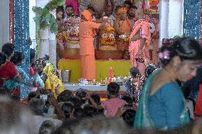 Ceremony of Bathing Deities - India