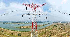 Workers on Power Transmission Line - China