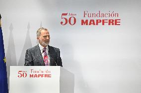 King Felipe At Mapfre Foundation 50th Anniversary - Madrid