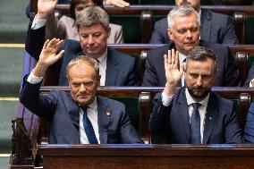 Vote of Confidence to Polish Government - Warsaw
