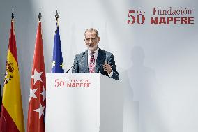 King Felipe At Mapfre Foundation 50th Anniversary - Madrid