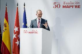 King Felipe At Mapfre Foundation 50th Anniversary - Madrid
