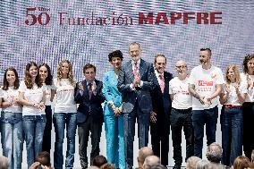 King Felipe At Mapfre Foundation 50th Anniversary - Madrid