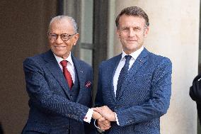 Emmanuel Macron welcomes Mauritian Prime Minister Navinchandra Ramgoolam - Paris AJ