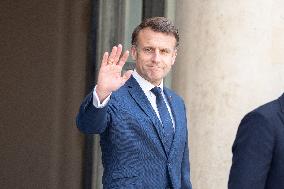 Emmanuel Macron welcomes Mauritian Prime Minister Navinchandra Ramgoolam - Paris AJ