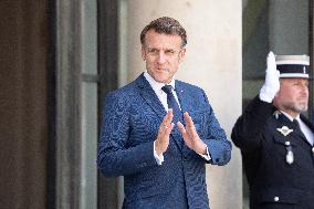 Emmanuel Macron welcomes Mauritian Prime Minister Navinchandra Ramgoolam - Paris AJ