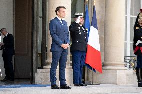 Emmanuel Macron welcomes Mauritian Prime Minister Navinchandra Ramgoolam - Paris AJ