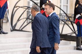 Emmanuel Macron welcomes Mauritian Prime Minister Navinchandra Ramgoolam - Paris AJ