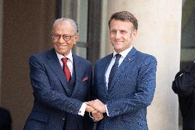 Emmanuel Macron welcomes Mauritian Prime Minister Navinchandra Ramgoolam - Paris AJ