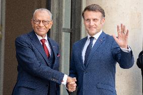 Emmanuel Macron welcomes Mauritian Prime Minister Navinchandra Ramgoolam - Paris AJ