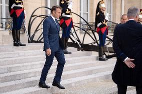 Emmanuel Macron welcomes Mauritian Prime Minister Navinchandra Ramgoolam - Paris AJ