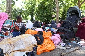 Homeless Gather to Demand Accommodation - Paris
