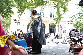Homeless Gather to Demand Accommodation - Paris