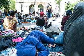 Homeless Gather to Demand Accommodation - Paris