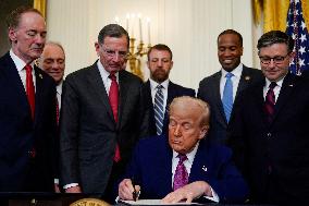 Trump During a Bill Signing Ceremony - Washington