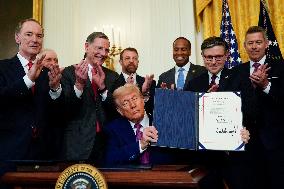 Trump During a Bill Signing Ceremony - Washington