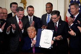 Donald Trump Bill Signing Ceremony - Washington