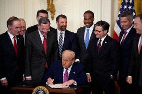 Donald Trump Bill Signing Ceremony - Washington