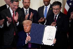 Donald Trump Bill Signing Ceremony - Washington