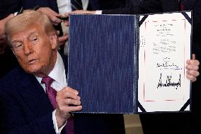 Donald Trump Bill Signing Ceremony - Washington