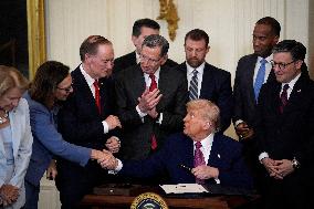 Donald Trump Bill Signing Ceremony - Washington