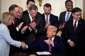 Donald Trump Bill Signing Ceremony - Washington