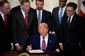 Donald Trump Bill Signing Ceremony - Washington