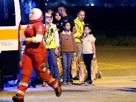 Humanitarian Flight Arrives from Gaza - Milan