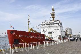Canadian icebreaker docked off Osaka