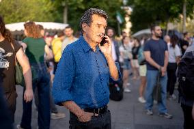 Rima Hassan at the Place de la Republique - Paris AJ
