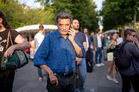 Rima Hassan at the Place de la Republique - Paris AJ