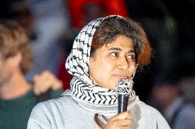 Rima Hassan at the Place de la Republique - Paris AJ