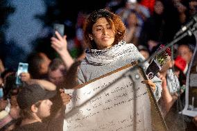 Rima Hassan at the Place de la Republique - Paris AJ