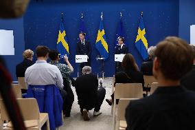 KRISTERSSON AND RUTTE PRESS MEETING