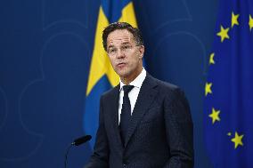 KRISTERSSON AND RUTTE PRESS MEETING