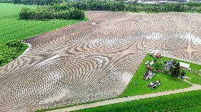 Potato field submerged