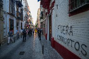 Europa Press - Protest Against Sanchez at PSOE HQ - Madrid