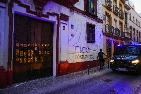 Europa Press - Protest Against Sanchez at PSOE HQ - Madrid